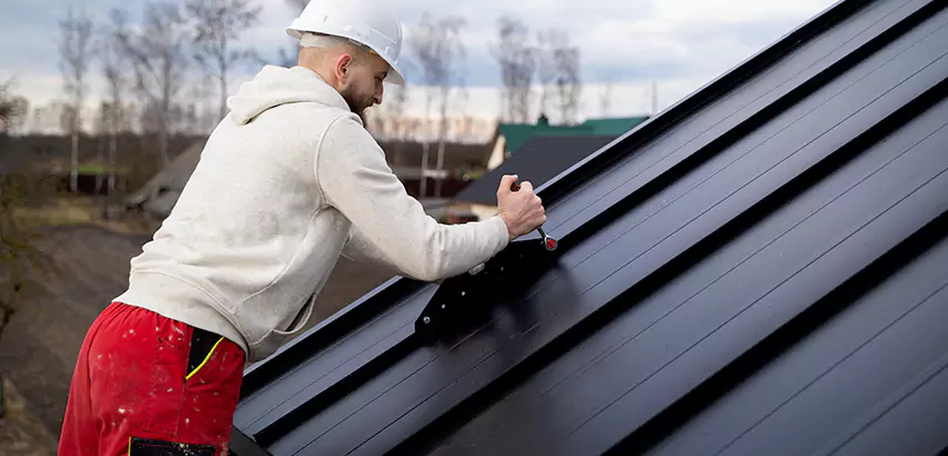 Tin Roof Ridge Cap Installation in Wilmette
